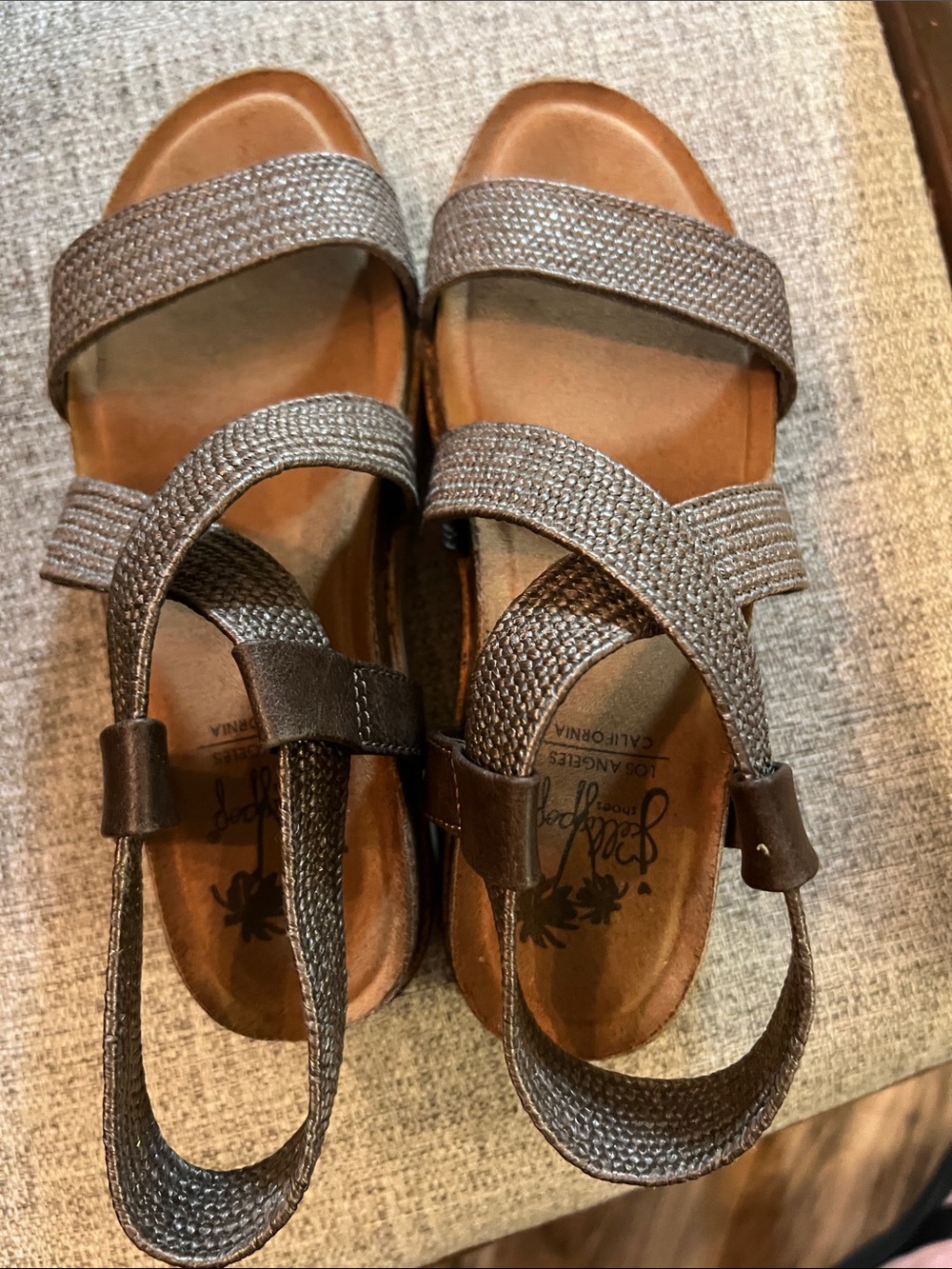Jellypop Bronze Woven Strap Women's Sandals